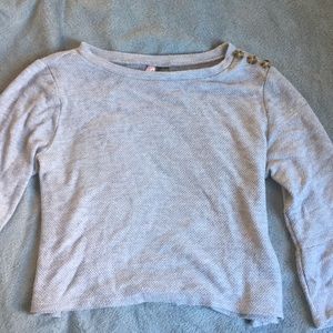 Semi cropped grey top